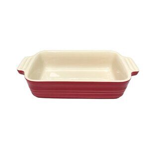 Le Creuset Red Stoneware Rectangle Baking Dish Bakeware Casserole 7"x5”
